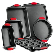 6-Piece Nonstick Bakeware Set - Carbon Steel Baking Tray Set W/ Heatsafe... - $83.99