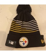 Pittsburg Steelers Pom Winter Hat Adult New Era - £15.63 GBP