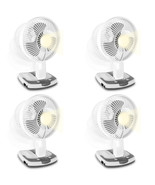 (4 Set)Technical Pro Adventure Series Rechargeable Desk/Wall Fan w LED W... - €77,14 EUR
