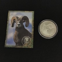 North American Hunting Club Super Slam 1oz .999 Silver Medal Bighorn Sheep Cased - £66.17 GBP