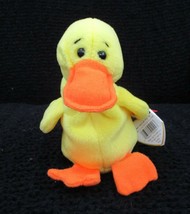 Ty Beanie Baby Quackers The Duck 4th Generation 3rd Tush Tag No Star CREASED TAG - £10.07 GBP