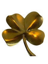 GERITY GOLD Tone Lucky 4 LEAF CLOVER Shamrock PAPER WEIGHT St. Patrick’s... - $16.82