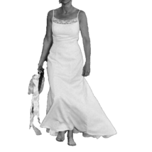 Galina Wedding Dress Matte Finish Satin L8356 Destination Beachy Gown Sz 10 - $3,236.52 MXN
