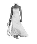 Galina Wedding Dress Matte Finish Satin L8356 Destination Beachy Gown Sz 10 - $3,236.52 MXN