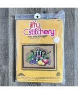 1981 Jiffy Stitchery Crewel Kit Tole Ware and Fruit Barbara Jennings 250 - £13.13 GBP