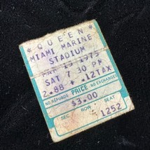 Regina Miami Marino Stadio Concerto Ticket Stub Marzo 15th 1975 Canceled... - $5,927.49 MXN