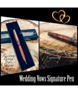 Handcrafted wooden ballpoint Pen for wedding signatures made from Reclai... - $30.78