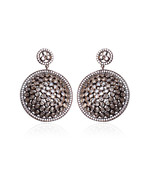 Oscar Fashion Black Plated White Cubic Zirconia Setted Earring for Women - £26.34 GBP