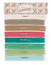 8 Zippers - Happy Zippers 3 by Lori Holt 16" Zippers With Double Pulls M... - $21.00