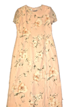 Talbots Maxi Long Dress Pink Paisley Floral Womens Size 10 Rayon Work Party - £18.84 GBP