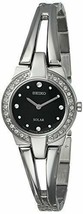 NEW* Seiko Solar SUP205 Crystal Accent Black Dial Stainless Steel Ladies Watch - £400.91 GBP