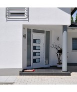 Front Door White 110x210 cm Aluminium and PVC - £1,221.25 GBP