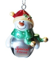 Jingle Bell Ornament &quot;Specialt Friend&quot; Snowman - $9.90