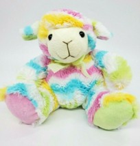 Bestmade Toys Lamb Easter Multicolored Chevron 10&quot; Soft Plush Toy B221 - £11.73 GBP