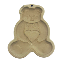 Teddy Bear Pampered Chef Cookie Mold Dough Crafting Baking 1991 USA Stoneware - £13.21 GBP