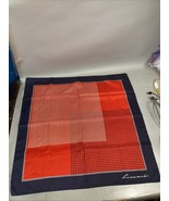 Leonardi Silk Red, White And Blue Scarf - 30x30” - €12,78 EUR
