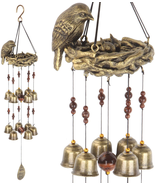 Bird Nest Wind Chime, Bird Bells Chimes with 12 Wind Bells for Glory Mot... - £21.04 GBP