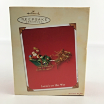 Hallmark Keepsake Christmas Tree Ornament Santa&#39;s On His Way Sleigh New 2003 - £19.34 GBP