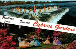 Greetings from Cypress Gardens Florida  Winter Haven  Vintage Postcard  (D15) - £4.45 GBP