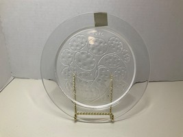 1974 Lalique Silver Pennies Limited Edition Annual Christmas Crystal Plate - $37.62