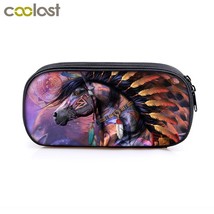 elegant  horse / pony print Cosmetic Cases pencil bag women makeup bags ... - £14.48 GBP