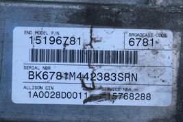 2001-2005 GM GMC Chevy Allison Automatic Transmission Control Module 15196781 image 2