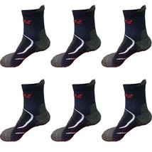 6 Pairs Mens Cotton Crew Cushion Athletic Thick Running Hiking Sports Work Socks - £56.12 GBP