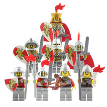 Medieval Red Lion Knights 8pcs Assortment Building Blocks - $295.76 MXN