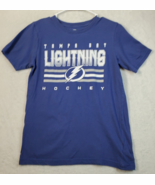 NHL Tampa Bay Lightning T Shirt Youth Large Blue Short Sleeve Round Neck... - $159.59 MXN