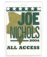 JOE NICHOLS 2004 Concert Tour ALL ACCESS Laminated Backstage Pass - $19.79