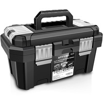 14.5-Inch Plastic Tool Box With Removable Tray, Truly Strong And Durable For Cra - £46.65 GBP