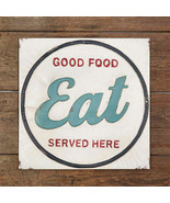 Retro EAT wall Sign in distressed metal  - 20 inch - €35,81 EUR