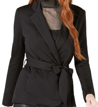 allbrand365 designer Juniors Tie Waist Blazer Without Tiebelt Size M Color Black - £172.99 GBP