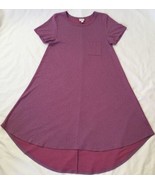 LuLaRoe Carly Dress S Small Pink Purple Periwinkle Blue Subtle Diamonds - $29.68