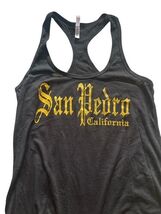 San Pedro California Racerback Tank Top Women’s Large Black Graphic Tee image 2