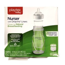 Playtex Nurser Drop Ins 8-10 oz 3 Count Bottle Set With 15 Liners NIB - $25.00