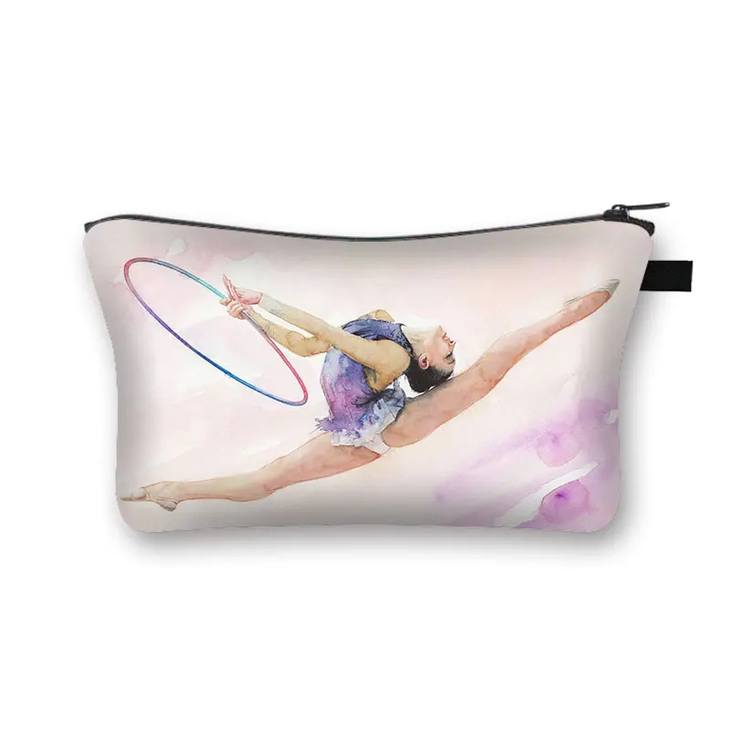 Rhythmic Gymnastics Cosmetic Bag Women Makeup Bags Ballet Dancer Girl Lipstick C - £45.40 GBP