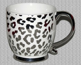 Gibson Leopard Print Silver Electroplated Footed Scroll Handle 16.7 Oz M... - $24.99