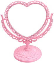 Pink, Heart-Shaped 7-Inch 1X/3X Lovely Heart Mirror | Double Sided Magni... - $29.94
