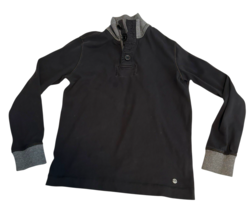 Mens HUGO BOSS Orange Label Sweater Long Sleeve Size L Black EUC - $52.25