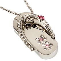 metal crystal slippers USB Flash drive Memory stick usb Stick 4GB 8GB 16GB 32GB  - $17.95