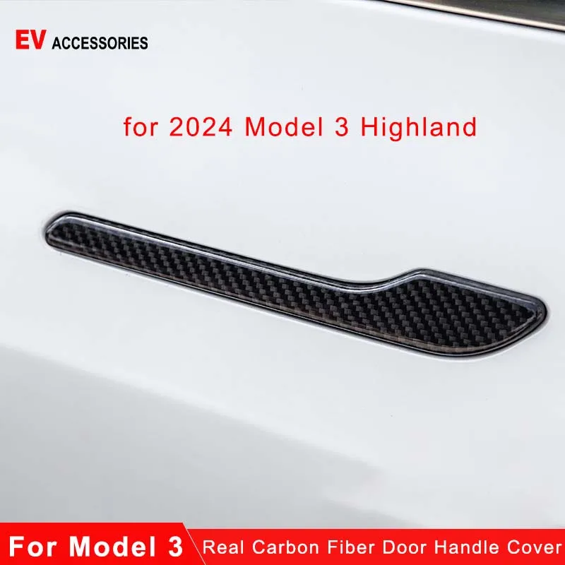 For 2024 Tesla Model 3 Highland Auto Parts Accessories Real Carbon Fiber Door - £45.38 GBP