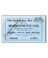 1901 Brunswick Bicycle Club Diamond Race Meet New Brunswick new Jersey N... - £28.15 GBP