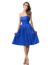 An item in the Fashion category: Kivary Women's Strapless Short Homecoming Prom Dresses Royal Blue US 8