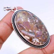 Copper Rhodochrosite Gemstone Handmade Ethnic Pendant Jewelry 2.40&quot; SA 8599 - $4.99