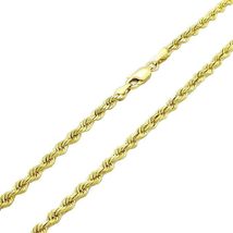Women&#39;s Women Chain 3 mm 10k Yellow Gold 3mm Solid Rope Chain Link Neckl... - £353.97 GBP+