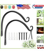 Set of 2 Heavy-Duty 14-Inch C Shaped Wall Hooks for Indoor/Outdoor Plants - $664.49 MXN