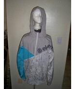 MEN&#39;S/GUYS ELEMENT BREAKS  ZIP-UP HOODIE WINDBREAKER GRAY/BLUE JACKET NE... - $886.33 MXN