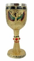 Ebros Egyptian Goddess Of Wisdom Isis With Open Wings 6oz Resin Wine Goblet - £19.26 GBP
