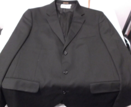 STAFFORD BLACK 3 BUTTON MENS WEDDING PROM QUINCE TUXEDO JACKET COAT 44XT - $32.44
